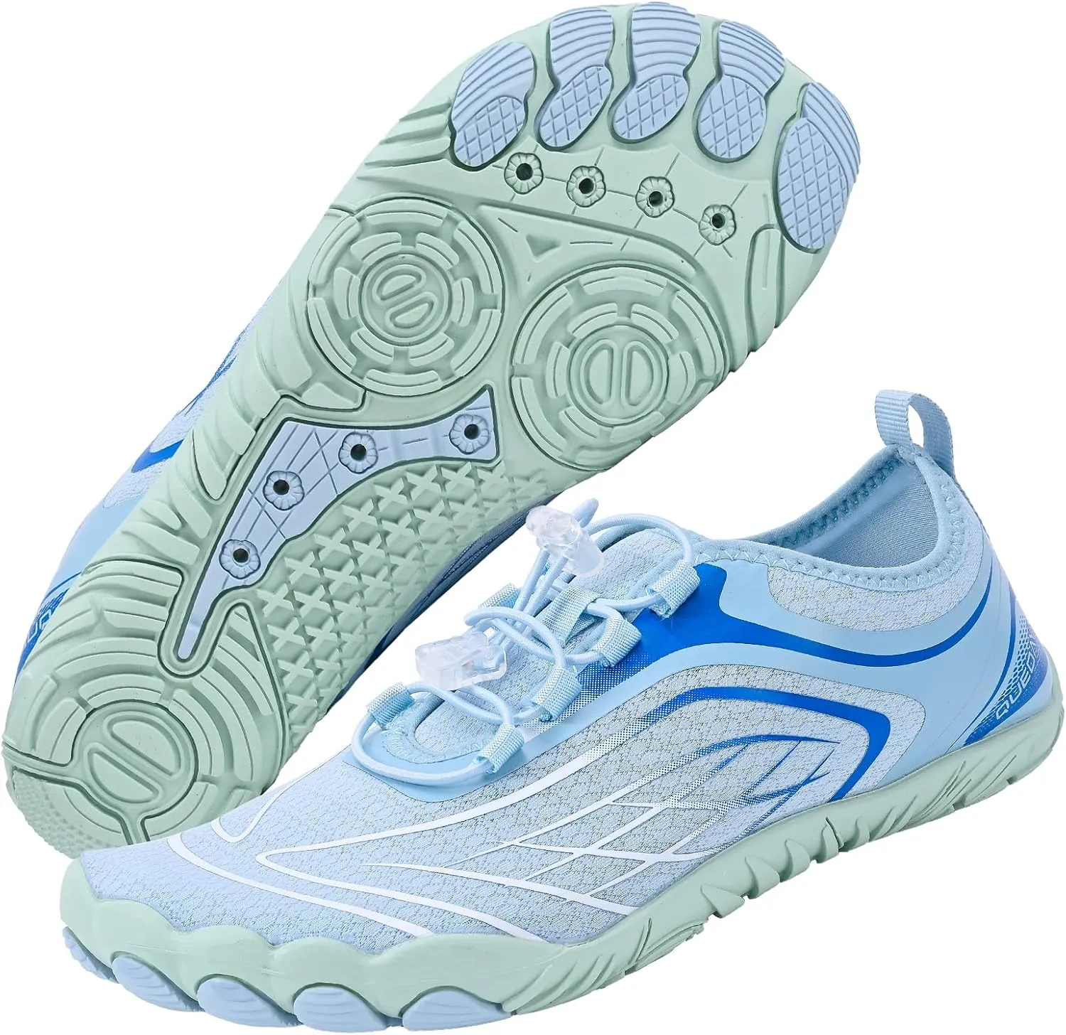 Queday Water Shoes for Women Men Quick Dry Barefoot Shoes Athletic Lightweight Sports Aqua Socks Outdoor Swim Hiking Diving Surf Fishing Walking Kayaking
