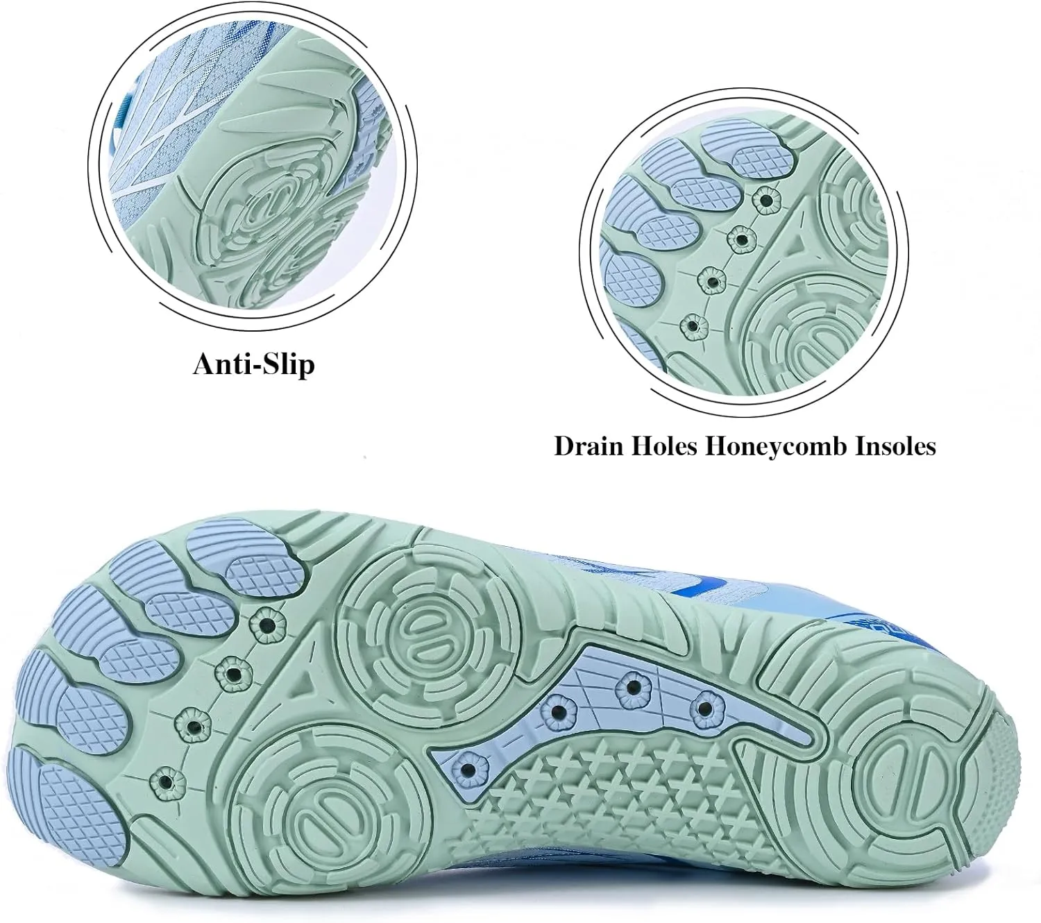 Queday Water Shoes for Women Men Quick Dry Barefoot Shoes Athletic Lightweight Sports Aqua Socks Outdoor Swim Hiking Diving Surf Fishing Walking Kayaking