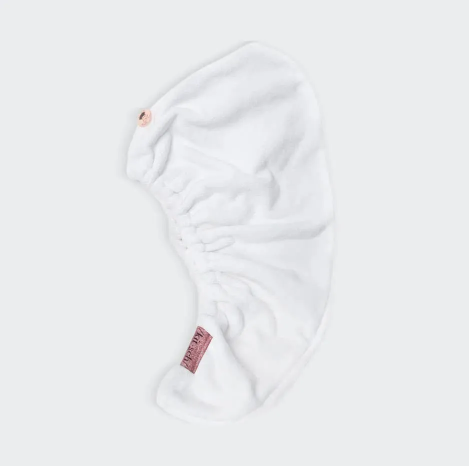 Quick Dry Hair Towel - White
