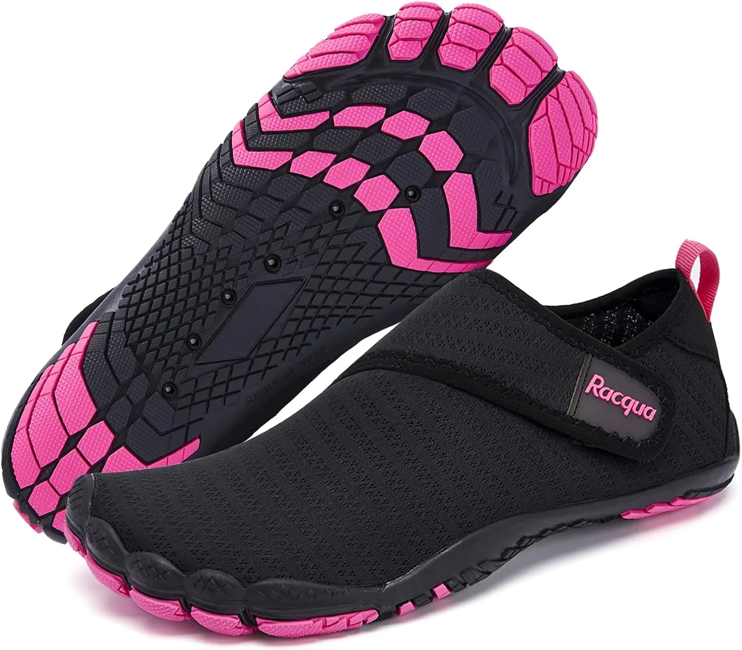 Racqua Men's Women's Slip-On Water Shoes Quick Dry Barefoot Lightweight Aqua Shoes Beach Swim Pool Hiking Sport Shoes