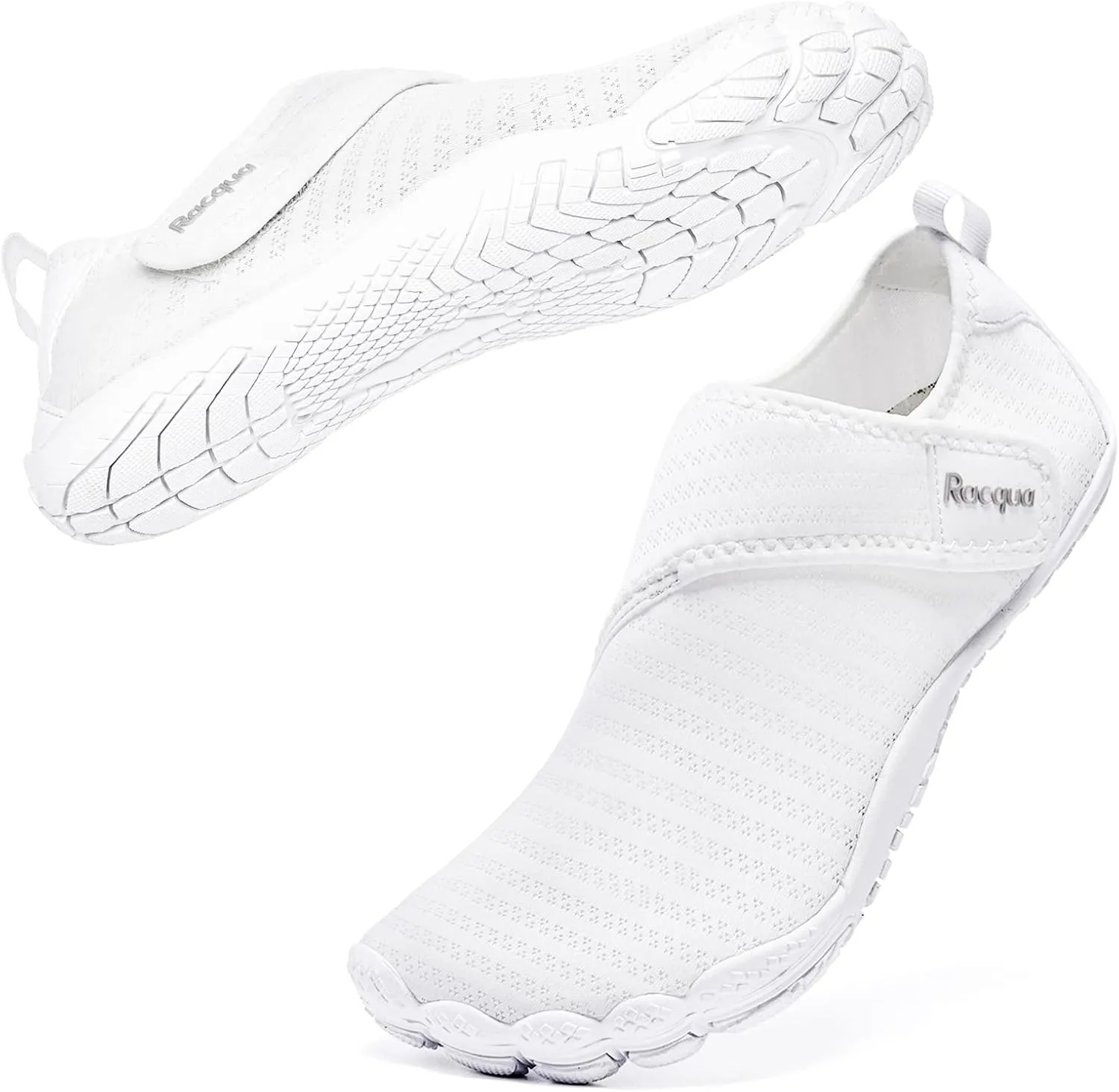 Racqua Men's Women's Slip-On Water Shoes Quick Dry Barefoot Lightweight Aqua Shoes Beach Swim Pool Hiking Sport Shoes