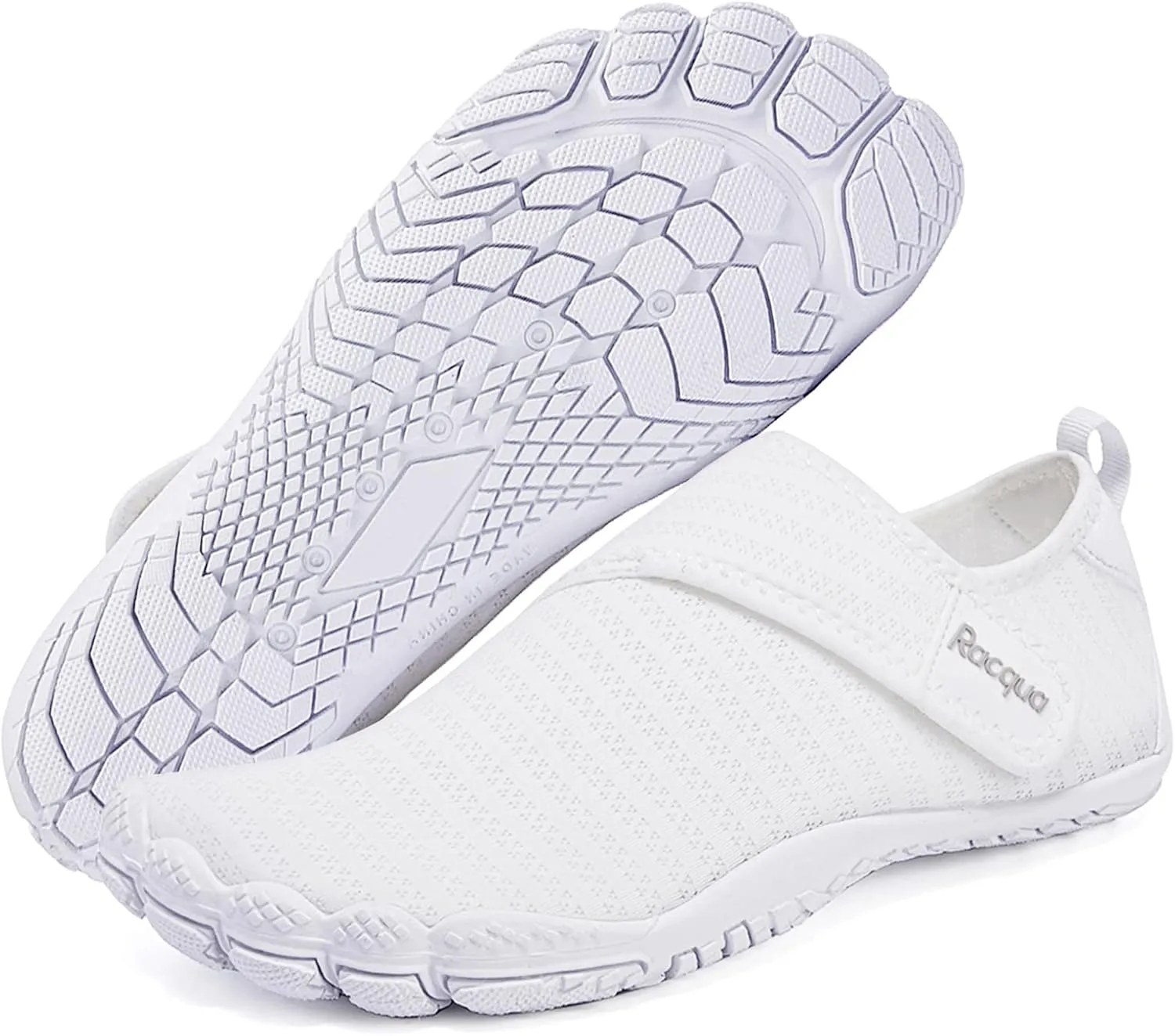 Racqua Men's Women's Slip-On Water Shoes Quick Dry Barefoot Lightweight Aqua Shoes Beach Swim Pool Hiking Sport Shoes