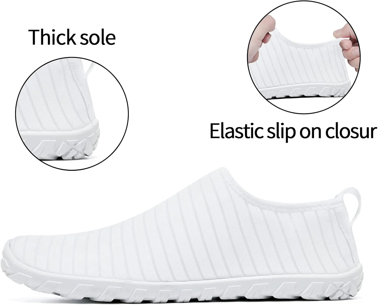 Racqua Men's Women's Water Shoes Barefoot Shoes Swim Shoes Quick Dry Beach Shoes Anti-Slip Aqua Shoes