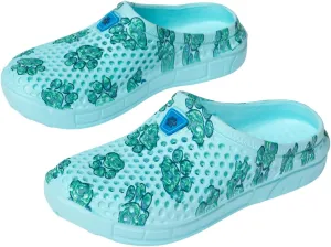 Rainbow Paw Clogs Lightweight Slip On Breathable EVA Water Friendly Quick Dry Durable Animal Lover Shoes Gifts for Women Mom Ladies