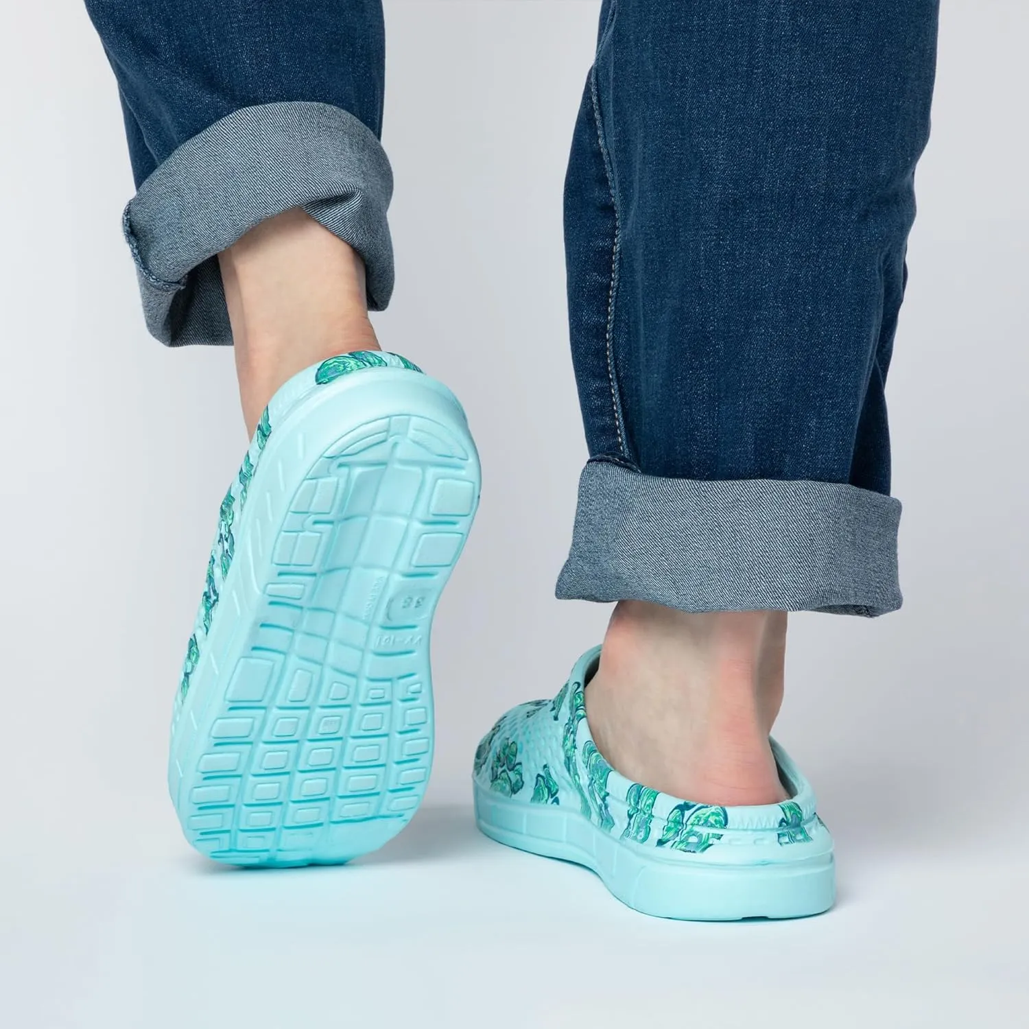 Rainbow Paw Clogs Lightweight Slip On Breathable EVA Water Friendly Quick Dry Durable Animal Lover Shoes Gifts for Women Mom Ladies