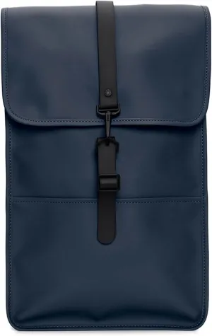 RAINS Backpack - Navy Waterproof Slim Backpack for Men and Women - 15 Inch Laptop Compartment, Flap Closure, Water Resistant & Water Repellent - 2 Year Warranty
