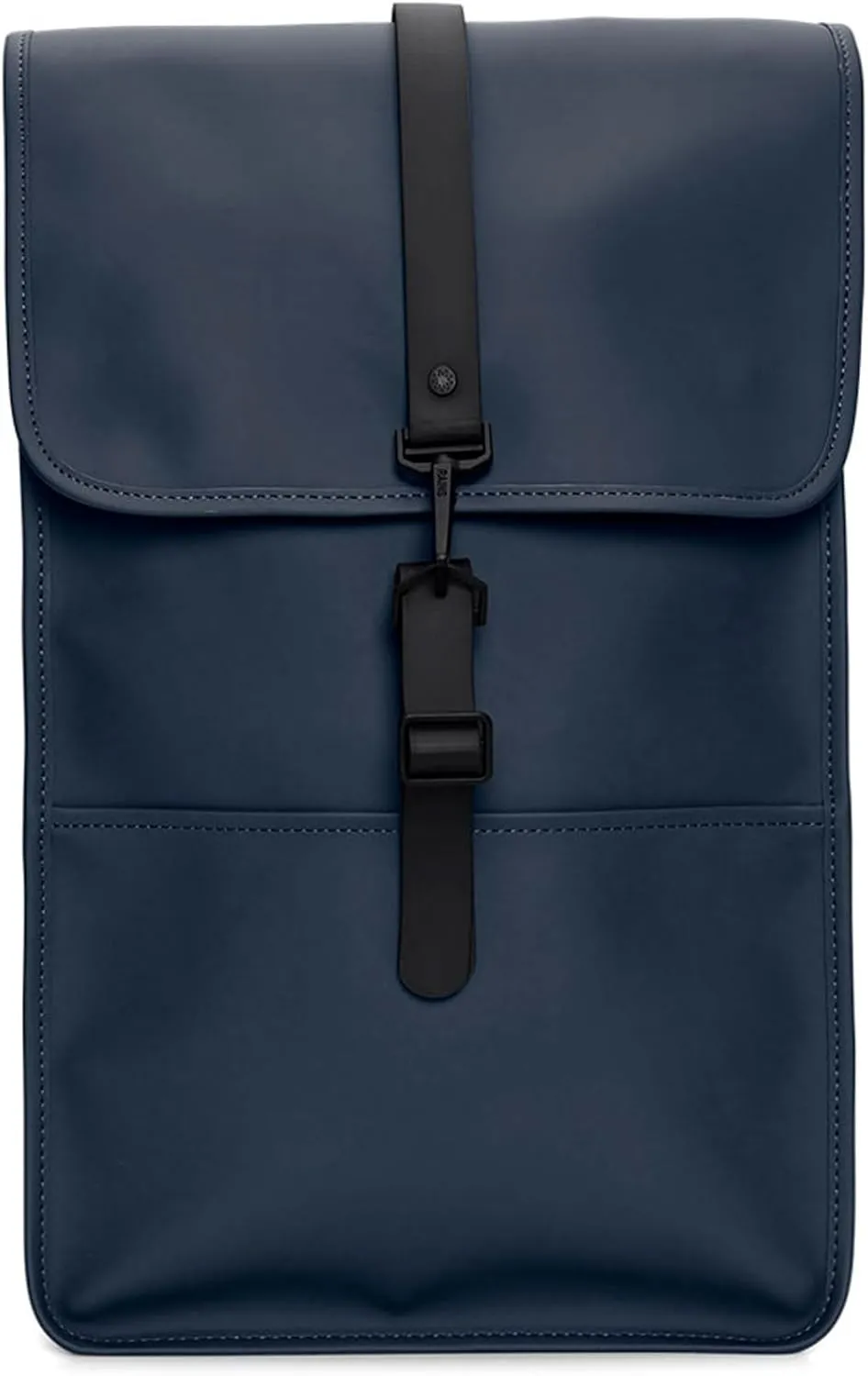 RAINS Backpack - Navy Waterproof Slim Backpack for Men and Women - 15 Inch Laptop Compartment, Flap Closure, Water Resistant & Water Repellent - 2 Year Warranty
