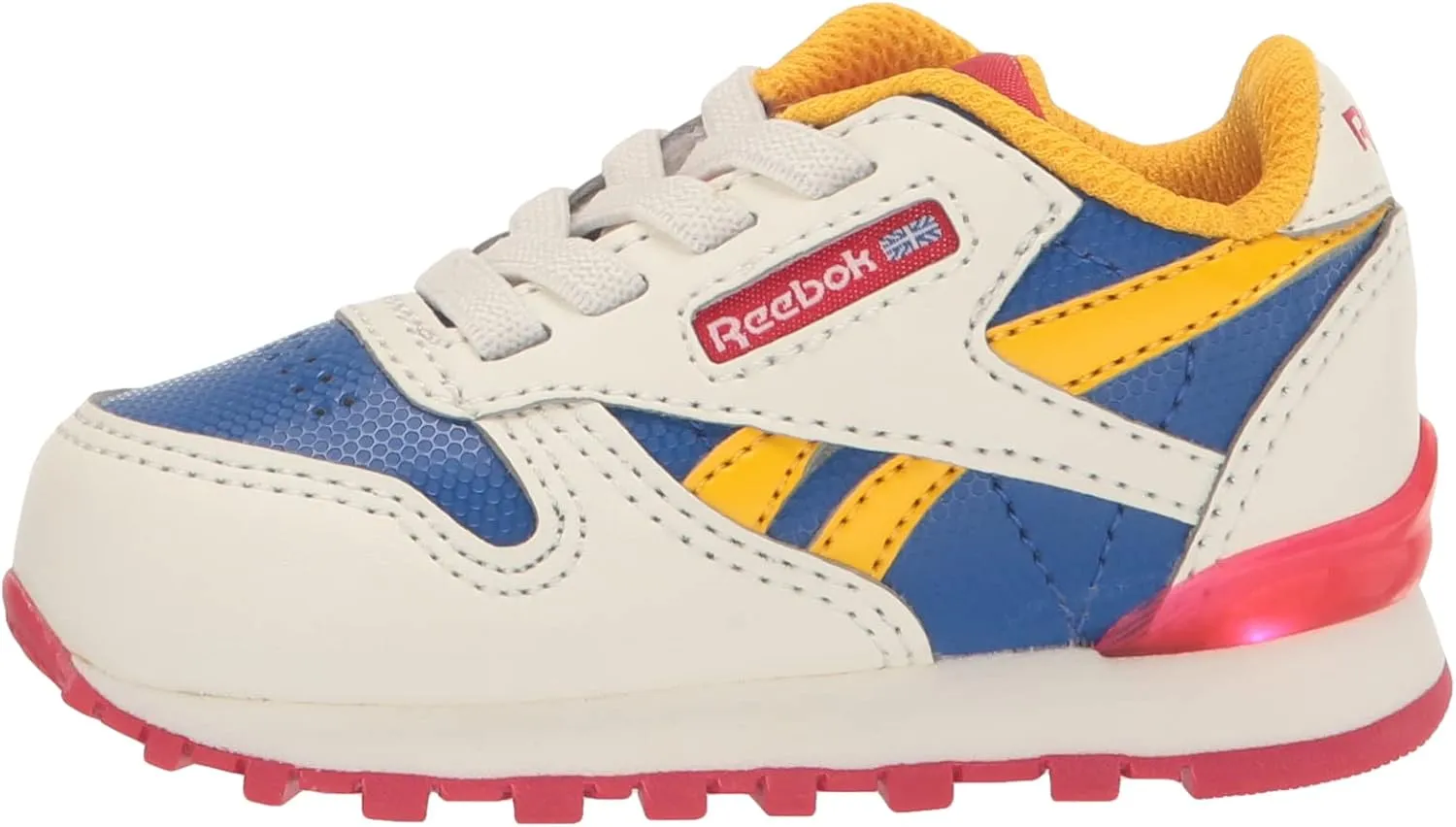 Reebok Unisex-Child Classic Leather Step N Flash Light Up Sneaker