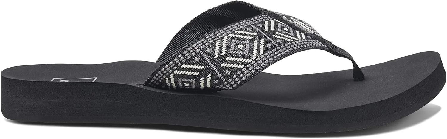 REEF Spring Woven Women's Beach Flip Flop, Soft Woven Strap & Cushion Footbed