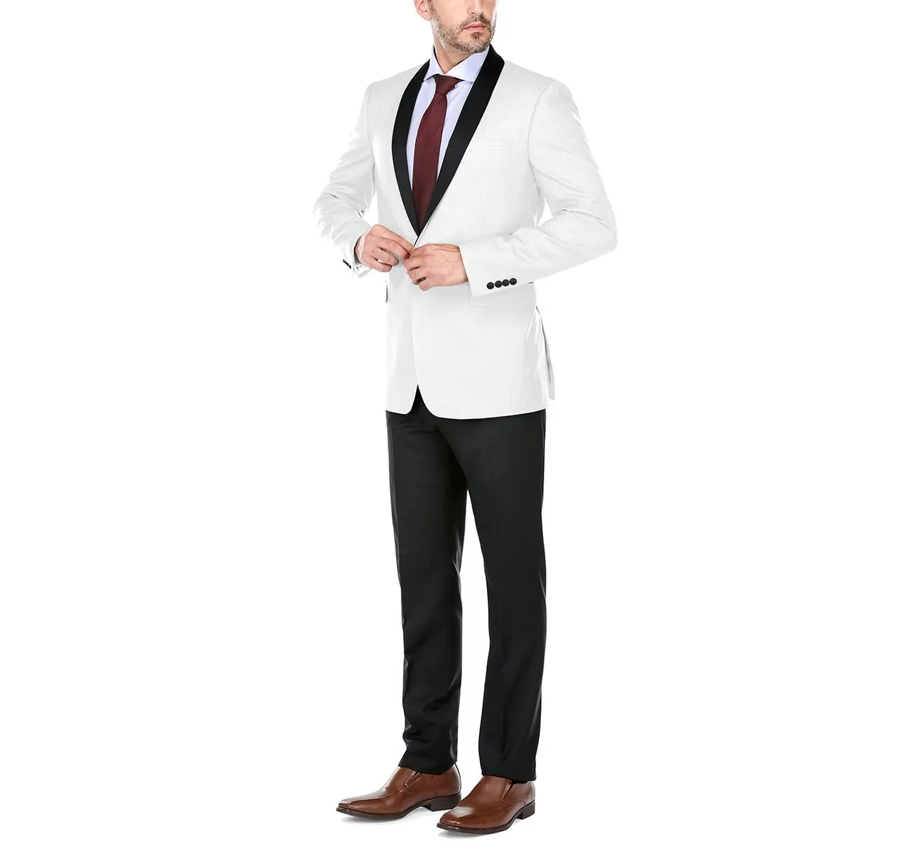 Renoir 201-16  Slim Fit 2-Piece Shawl Lapel Slim Fit Tuxedo Suit