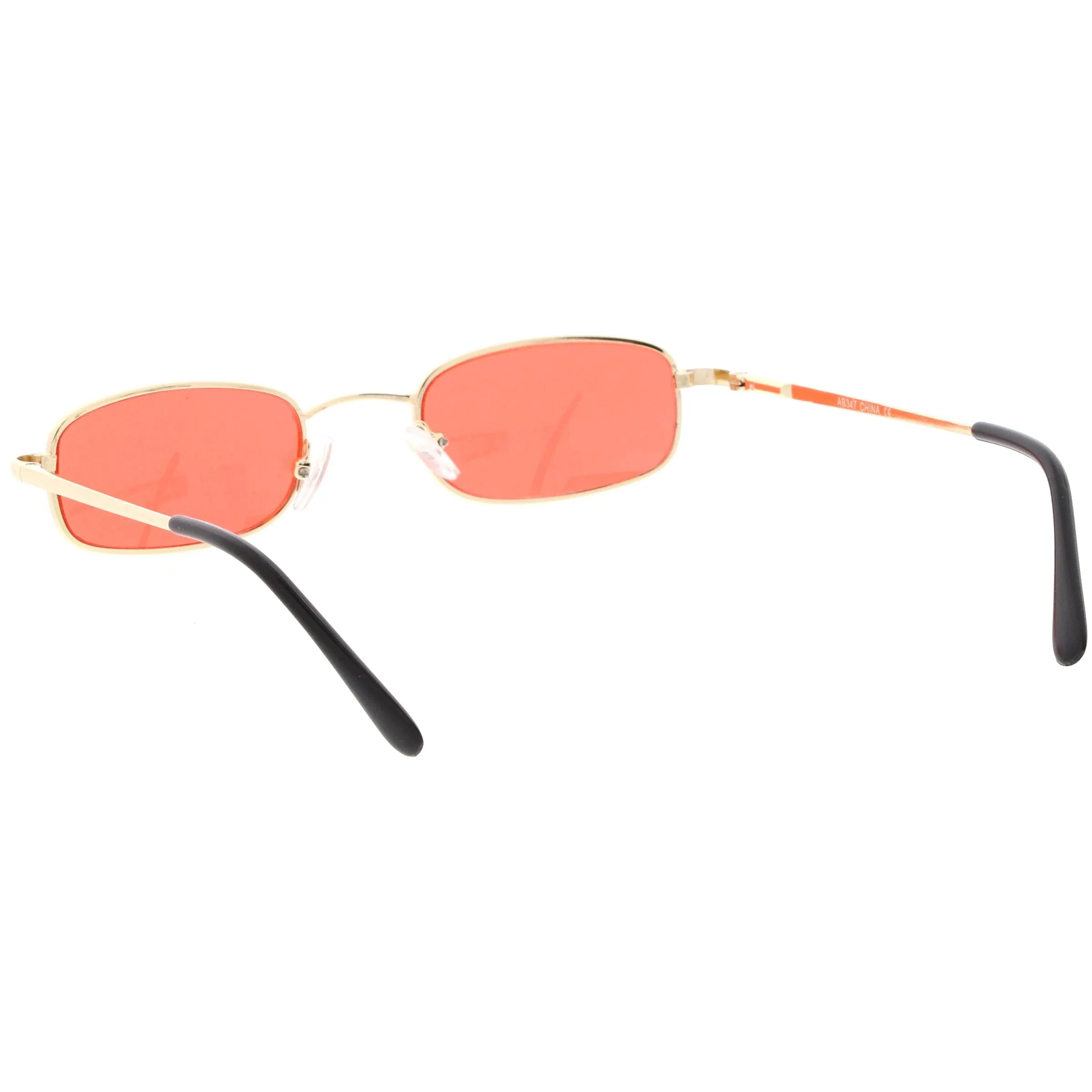 Retro 1990's Small Rectangle Color Tone Metal Sunglasses C708