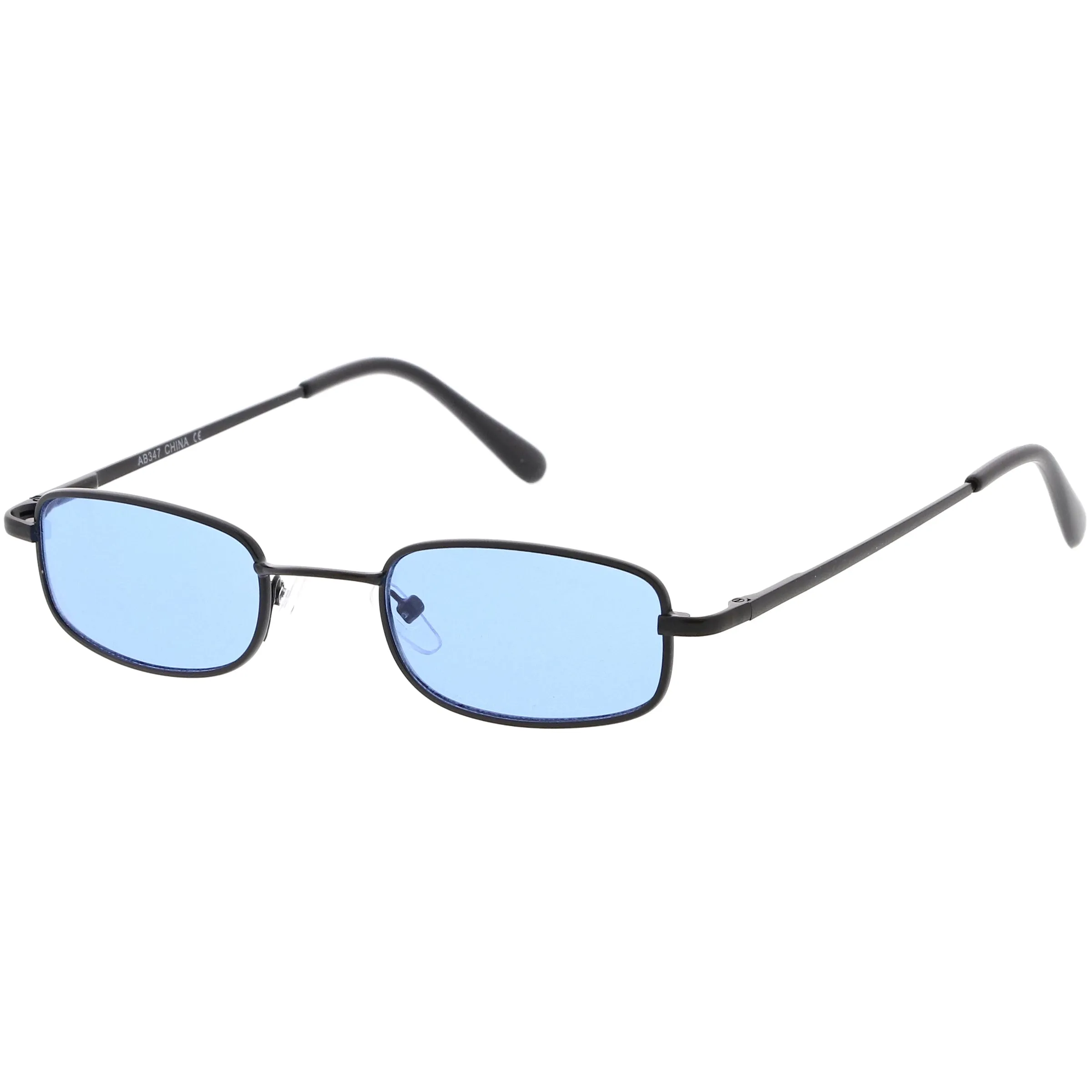 Retro 1990's Small Rectangle Color Tone Metal Sunglasses C708