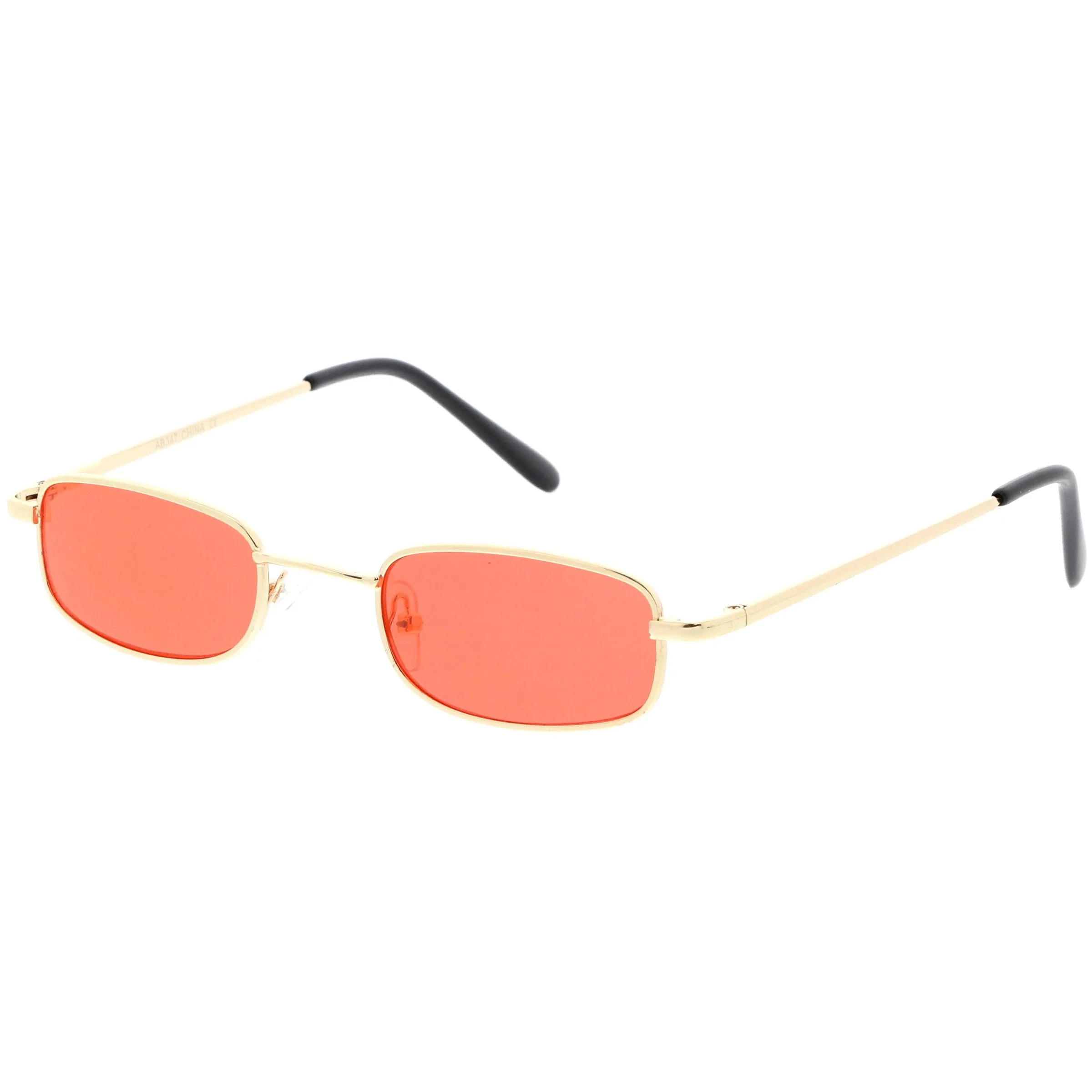 Retro 1990's Small Rectangle Color Tone Metal Sunglasses C708