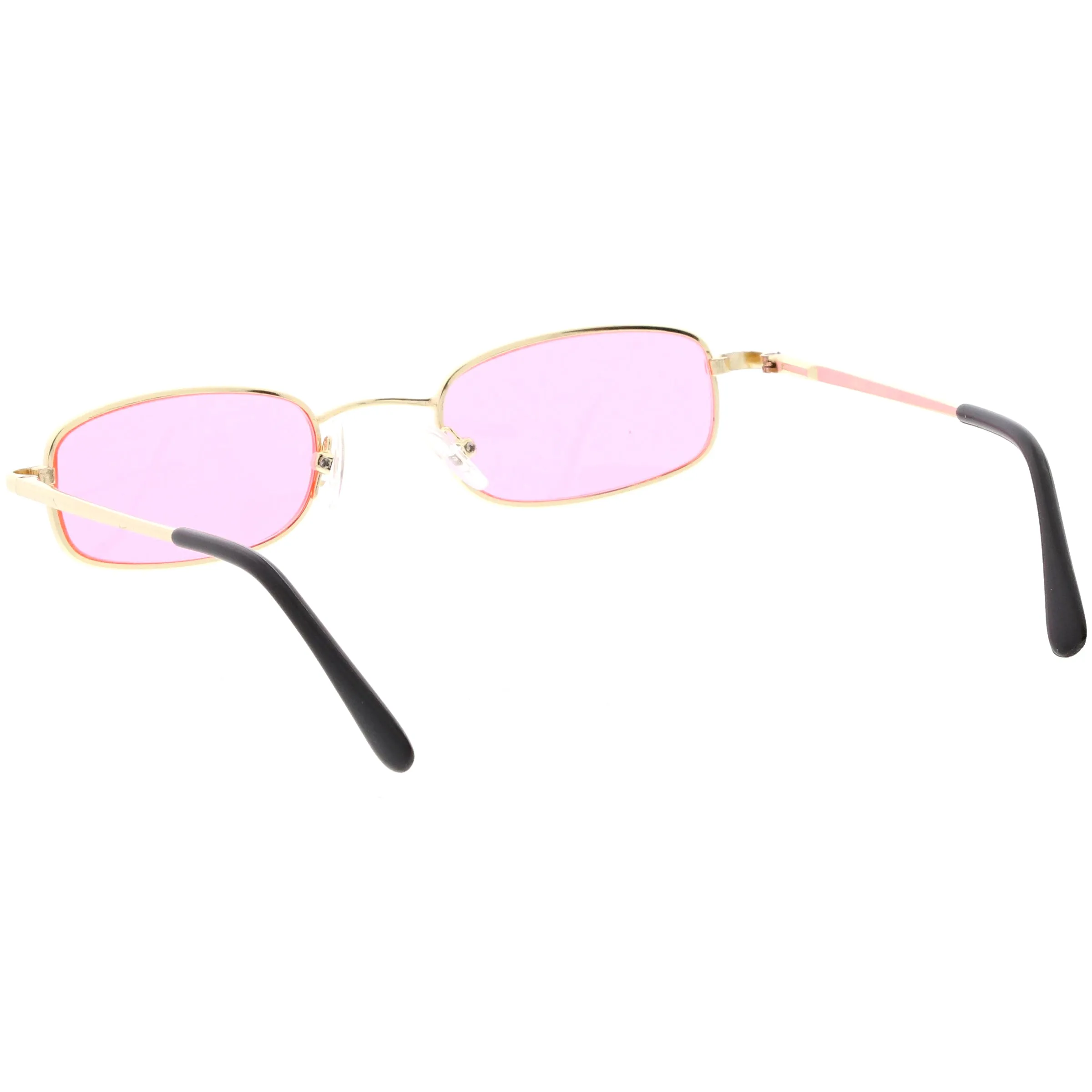 Retro 1990's Small Rectangle Color Tone Metal Sunglasses C708
