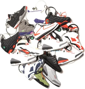 Retro Shoe Rubber Sneaker Key chains Birthday Party Mystery Goodie Bag Prizes (Random Pack of 10)