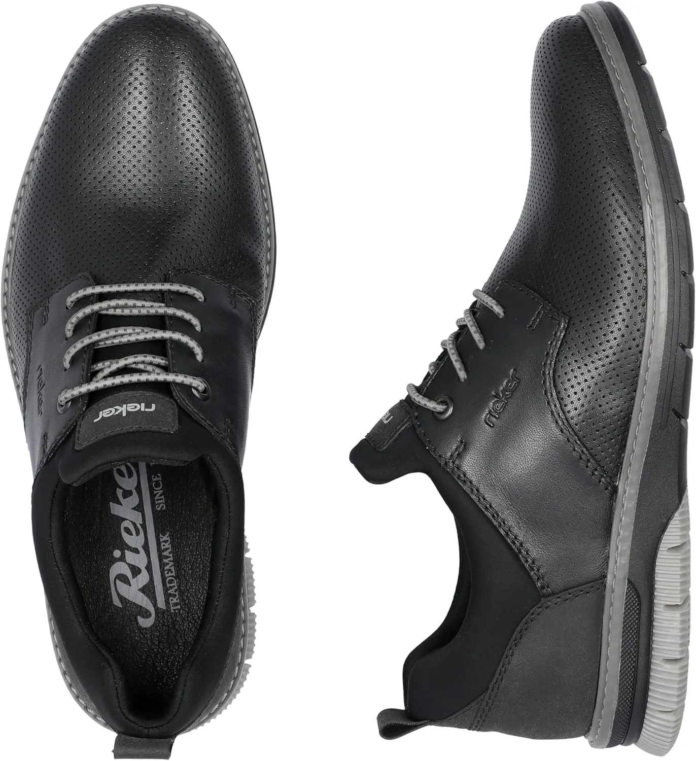 Rieker Men's Derby Lace-up Oxford Flat