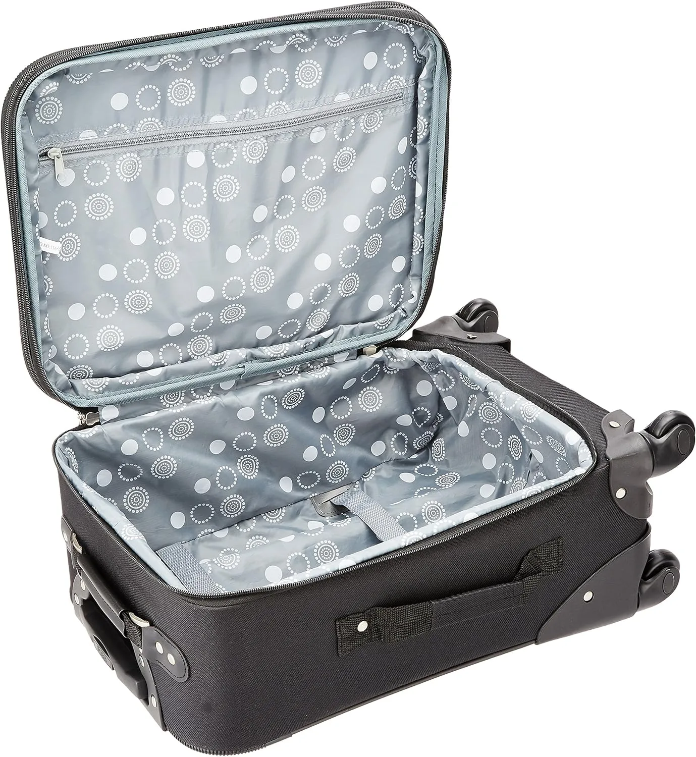 Rockland Expandable Spinner Carry On, Black, 19-Inch