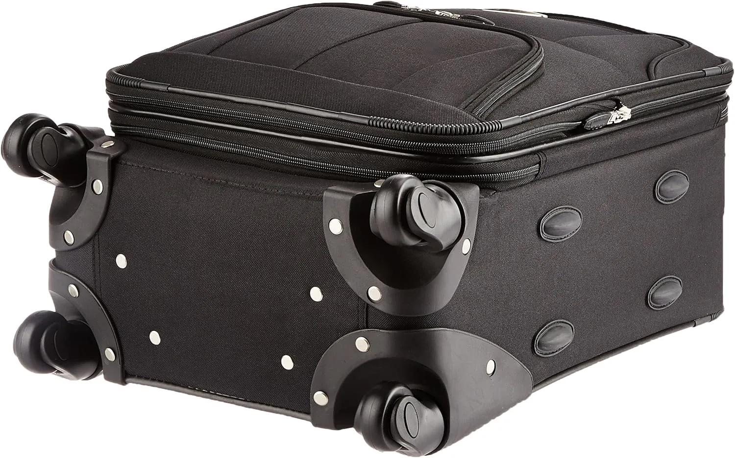 Rockland Expandable Spinner Carry On, Black, 19-Inch