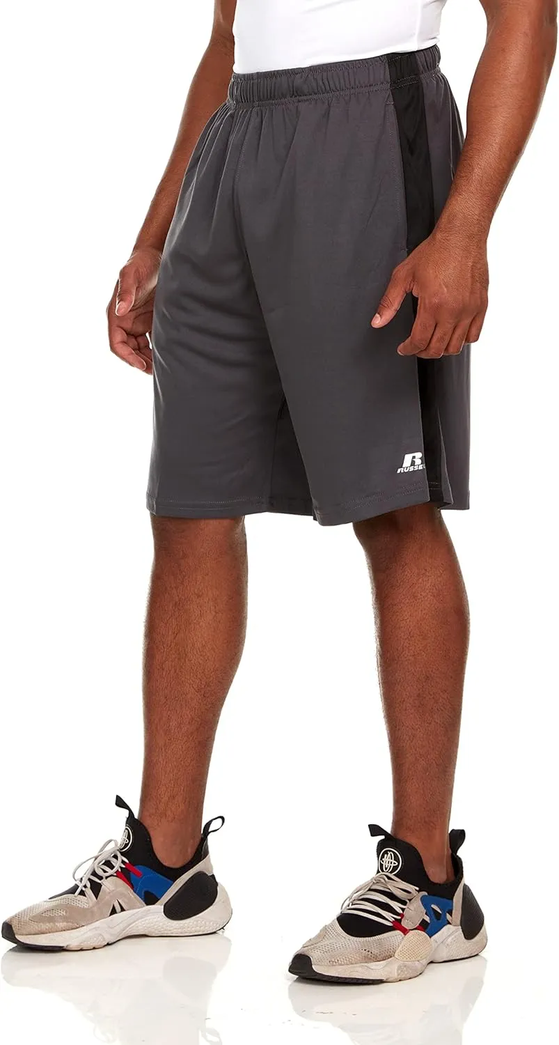 Russell Athletic Mens Performance Athletic Running Shorts Quick Dry Workout Shorts with Pockets and Elastic Waistband 10"