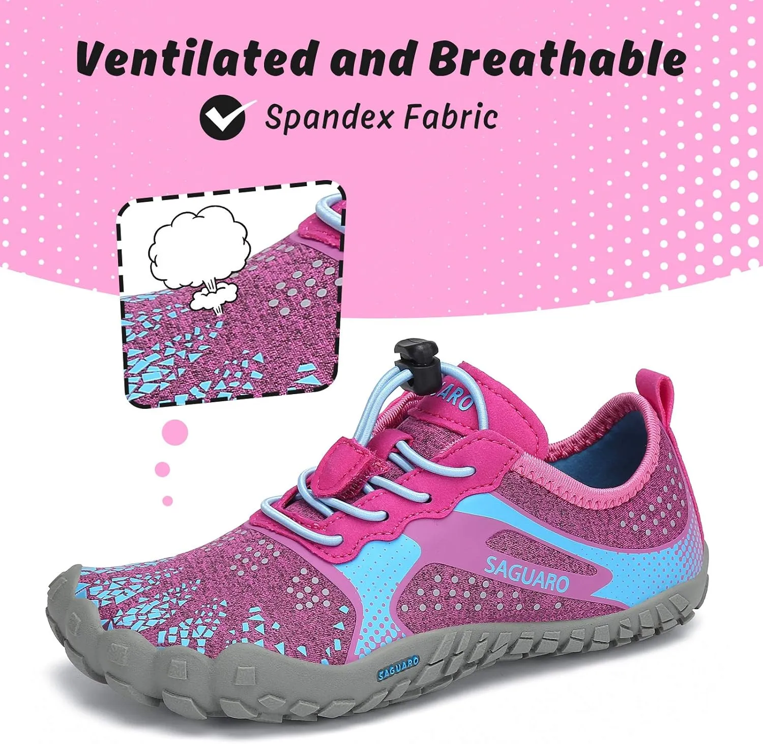 SAGUARO Kids' Barefoot Shoes Boys Girls Quick Dry Aqua Athletic Sneakers Lightweight Sport Footwear Toddler Water Shoes