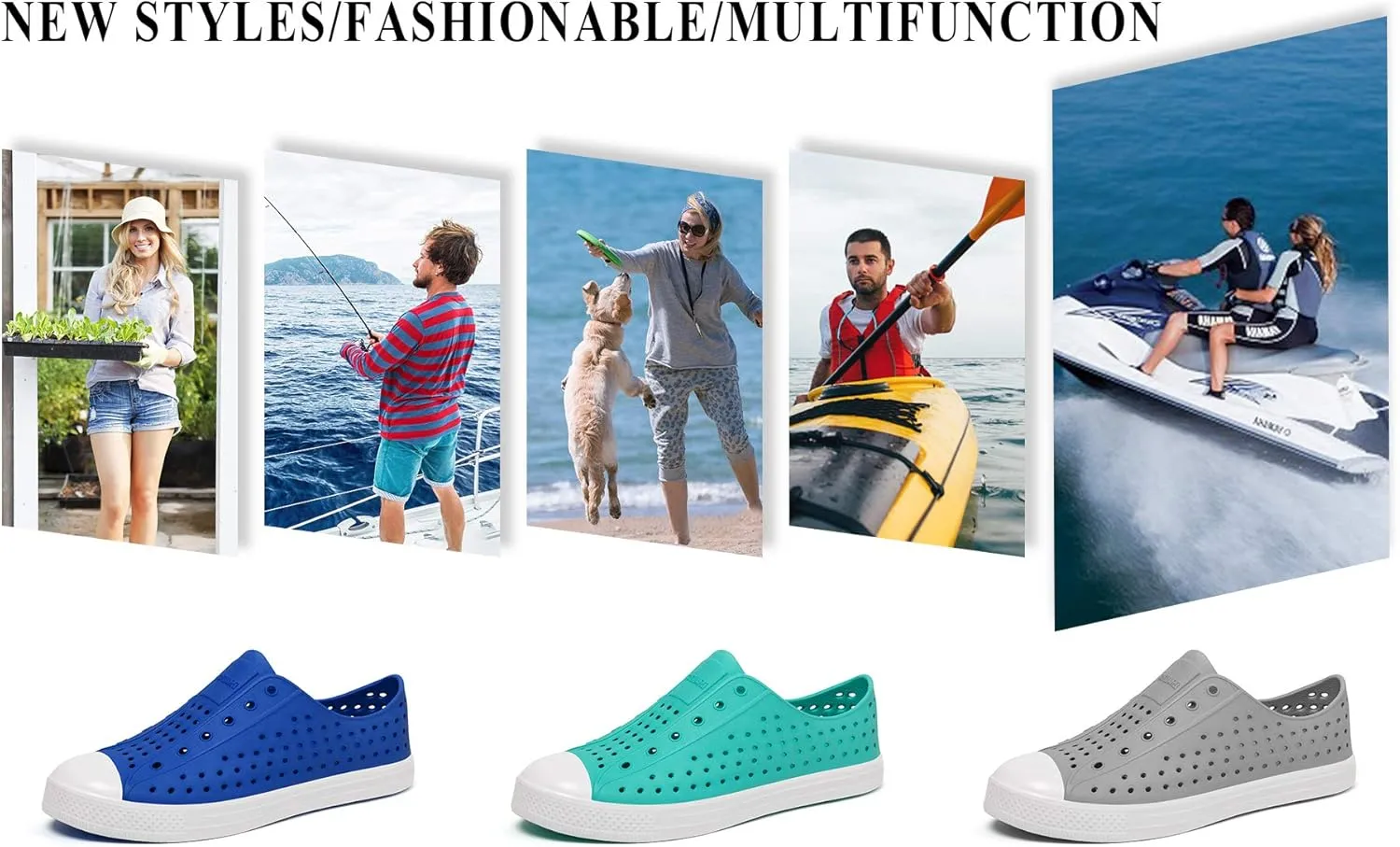 SAGUARO Mens Garden Shoes for Women Breathable Slip-On Gardening Clogs Quick Dry Non-Slip Water Shoe Outdoor Beach Sandals Aero XVII