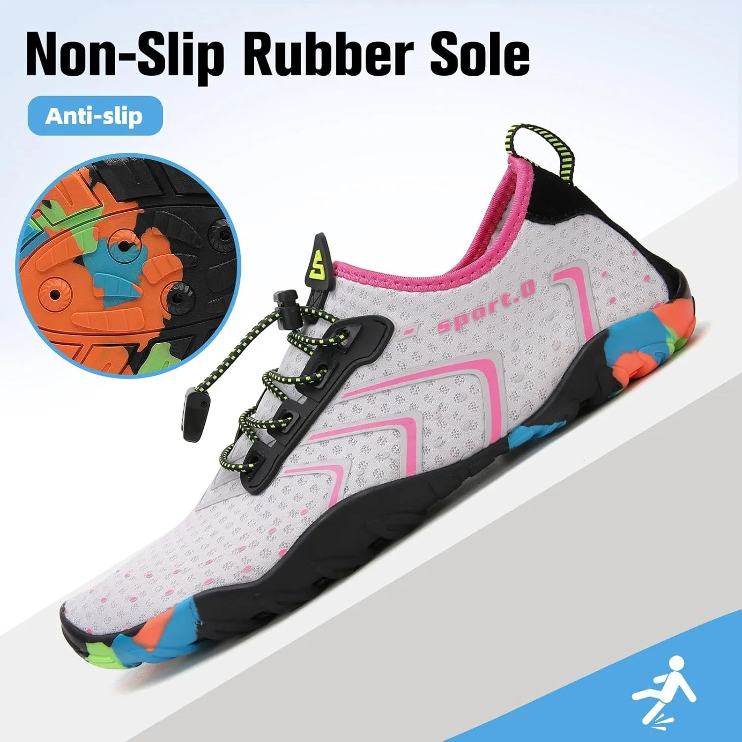 SAGUARO Quick-Dry Water Shoes for Women – Swim Shoes, Beach Shoes, Aqua Shoes with Lightweight, Breathable, Slip-Resistant Design for Pool & Outdoor Use