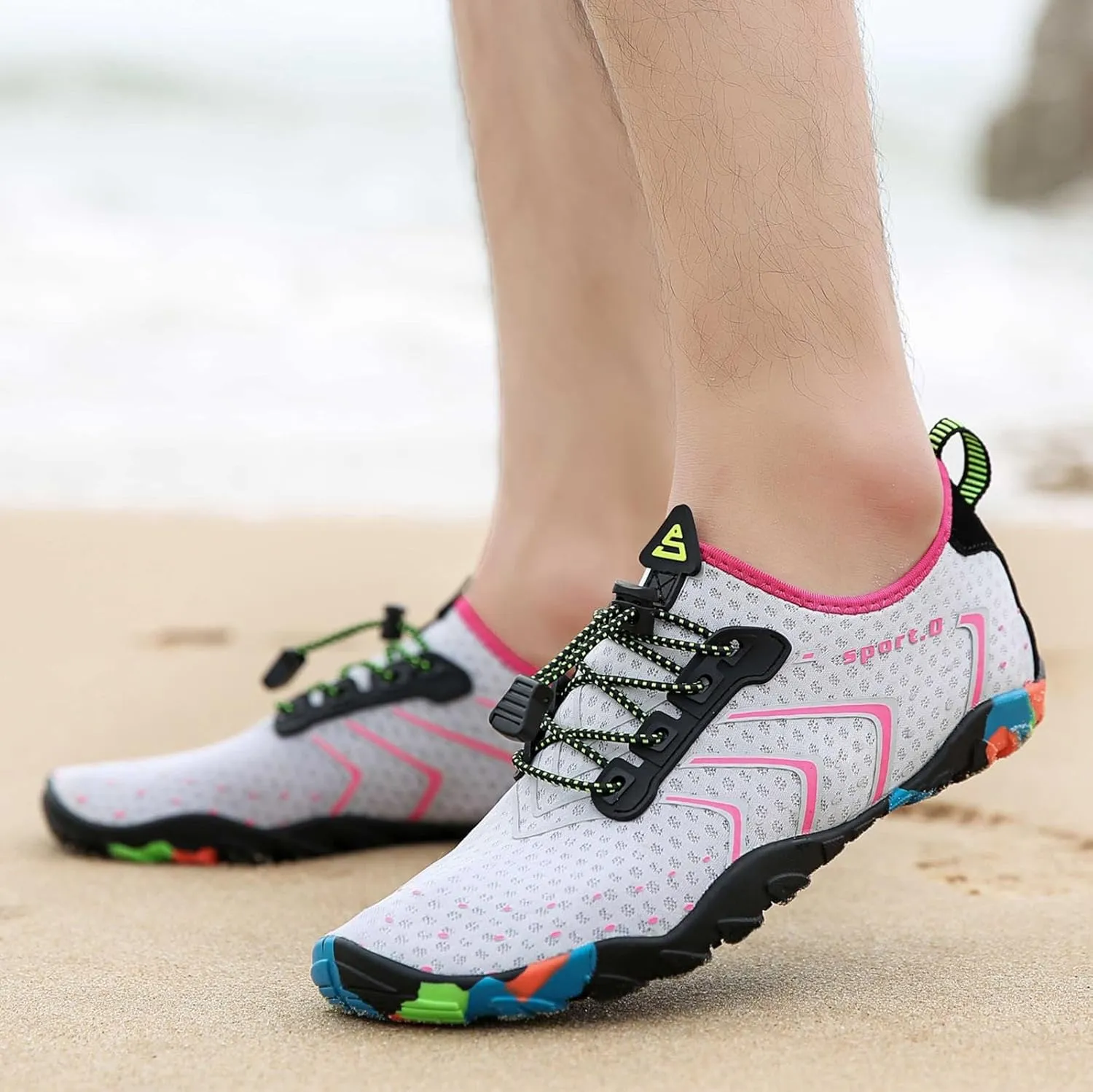 SAGUARO Quick-Dry Water Shoes for Women – Swim Shoes, Beach Shoes, Aqua Shoes with Lightweight, Breathable, Slip-Resistant Design for Pool & Outdoor Use