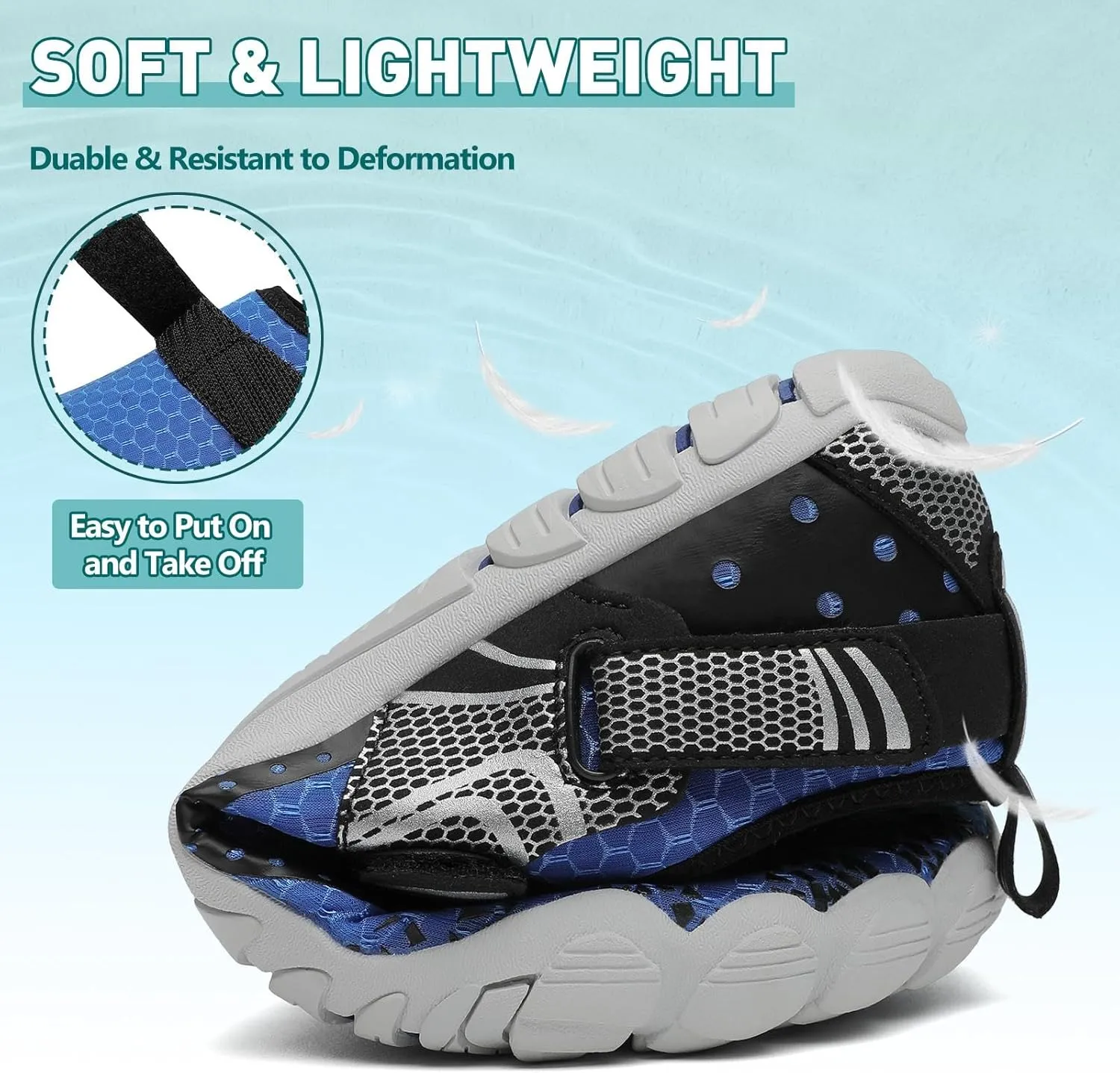SAGUARO Women's Men's Water Shoes Quick-Dry Swiming Aqua Surf Beach Kayak Barefoot Shoes Wide Toe Box