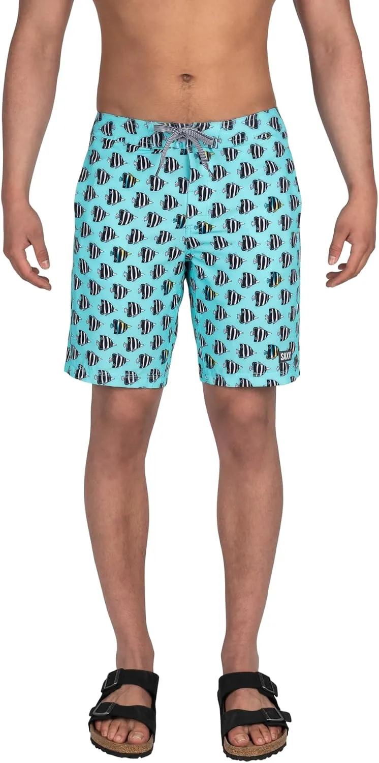 SAXX Underwear Co. Men's Betawave 2N1 Boardie 19" with Built-in Pouch Support, Fashion