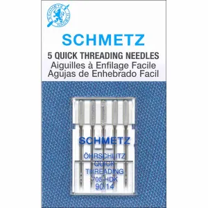 SCHMETZ #1791 Quick Threading Needles Carded - 90/14 - 5 count