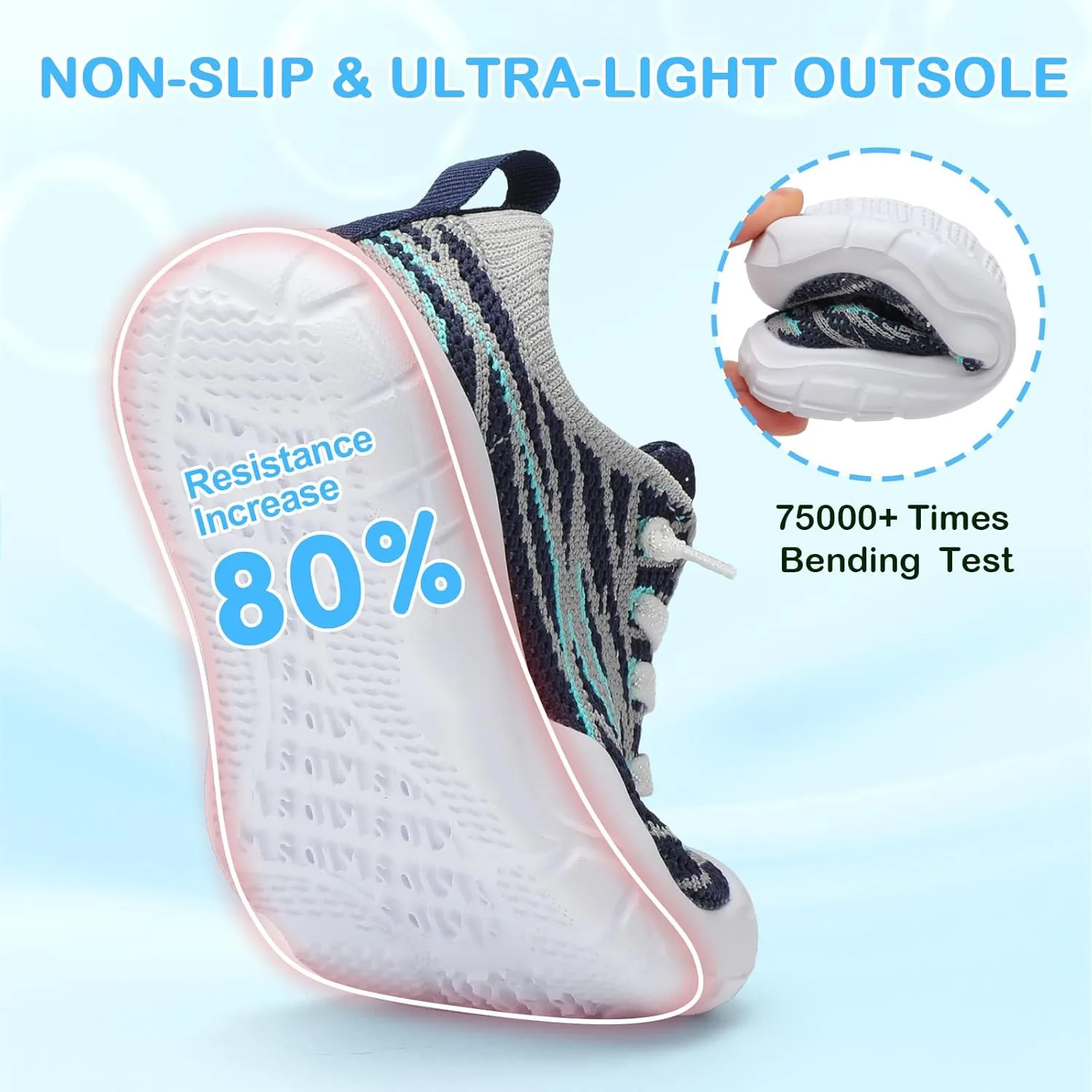 Scurtain Toddler Shoes Girls Boys Barefoot Shoes Kids Sneakers Breatherble Slip on Shoes
