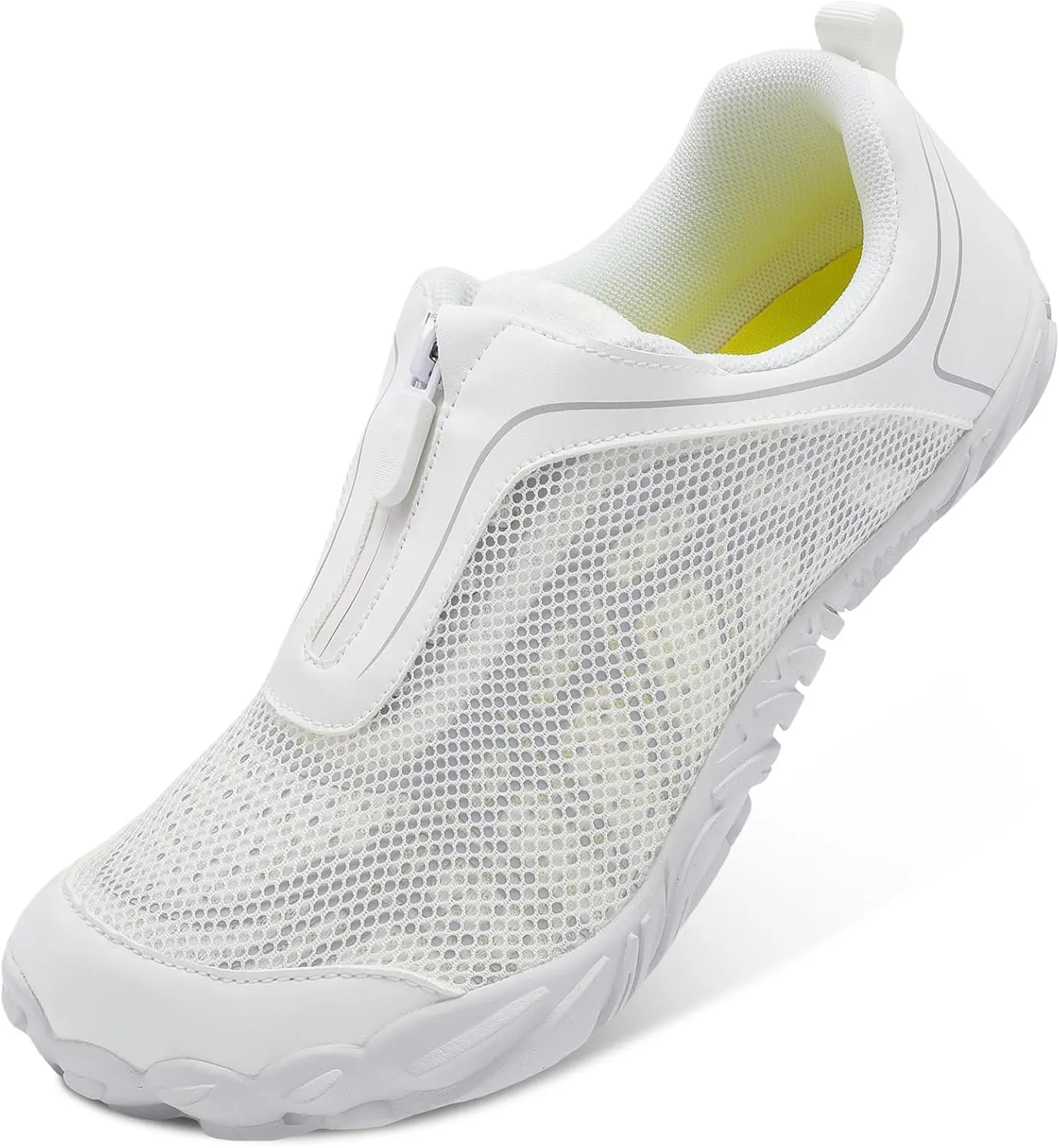 Scurtain Unisex Mens Womens Water Shoes Athletic Sports Aqua Shoes Barefoot Hiking Water Shoes Quick Dry Yoga Pool Swim Surf Beach Walking Shoes with Zipper