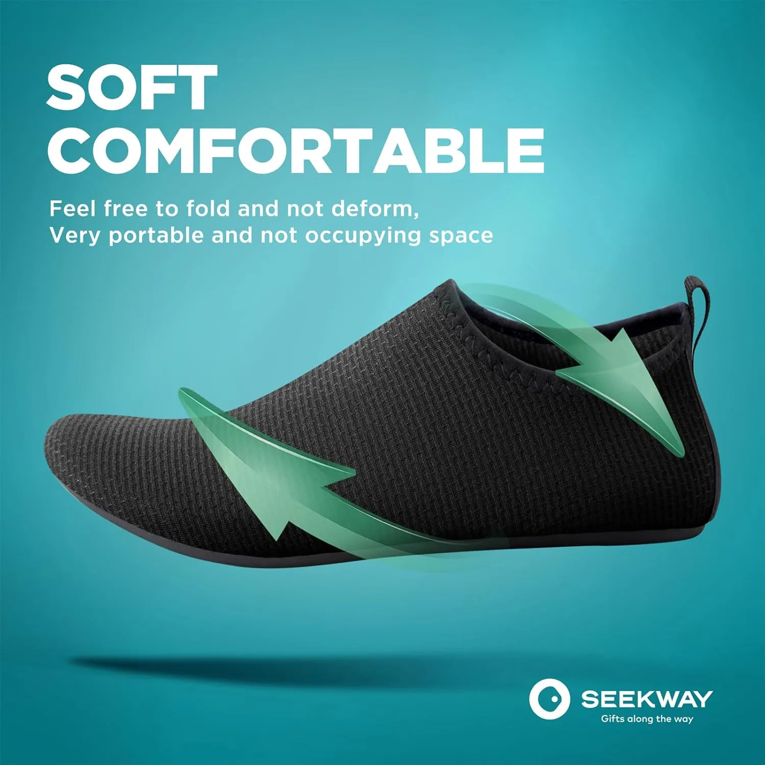 SEEKWAY Water Shoes Quick-Dry Aqua Socks Barefoot Slip-on for Beach Pool Swim River Yoga Lake Surf Women Men SK001