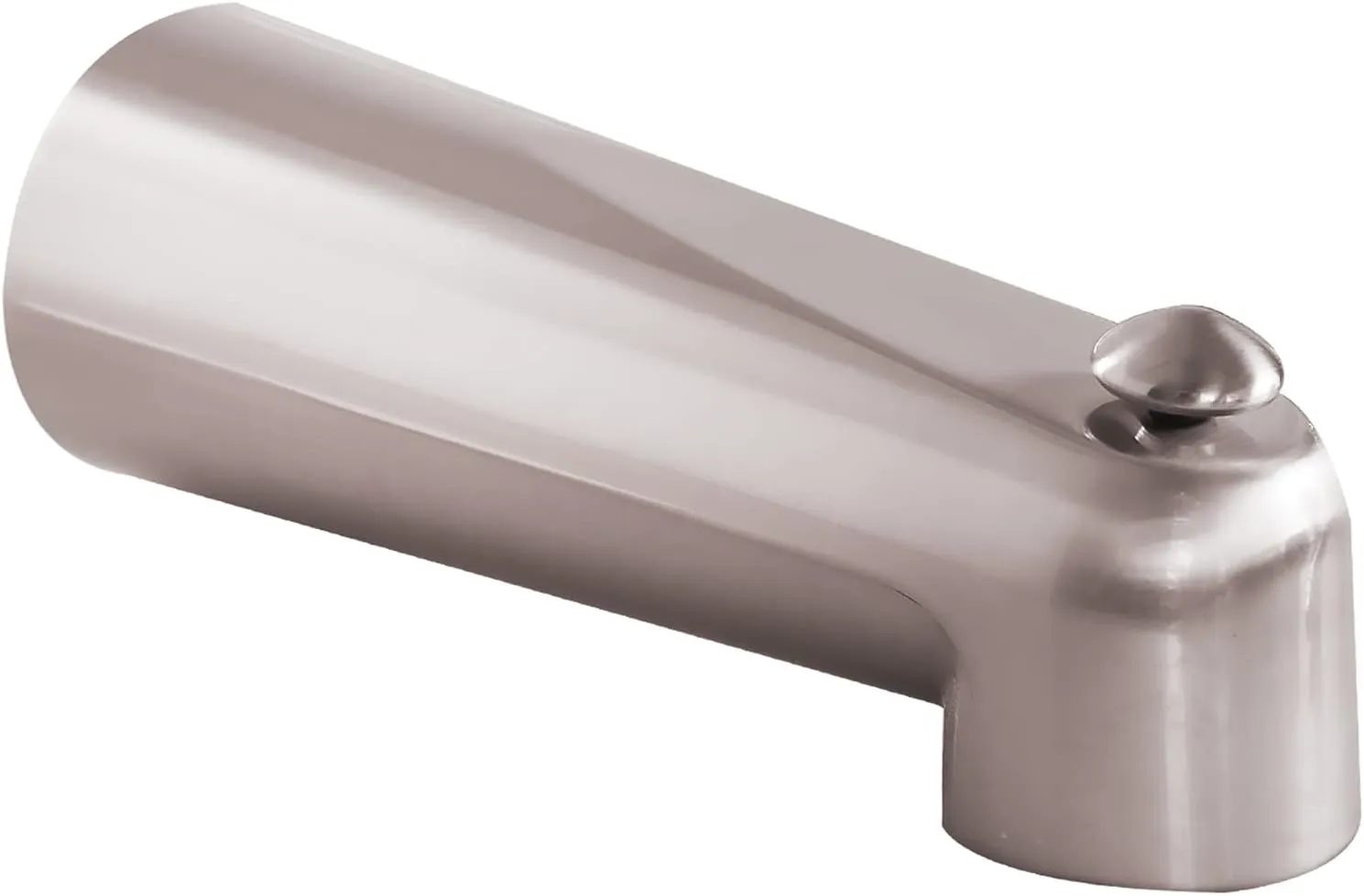 SENTO Slip On Nickel Universal Bathroom Tub Spout with Diverter, Durable Heavy Duty Metal Bathtub Faucet with Shower Diverter - 7 Inches 1/2" Copper Pipe, Satin Nickel