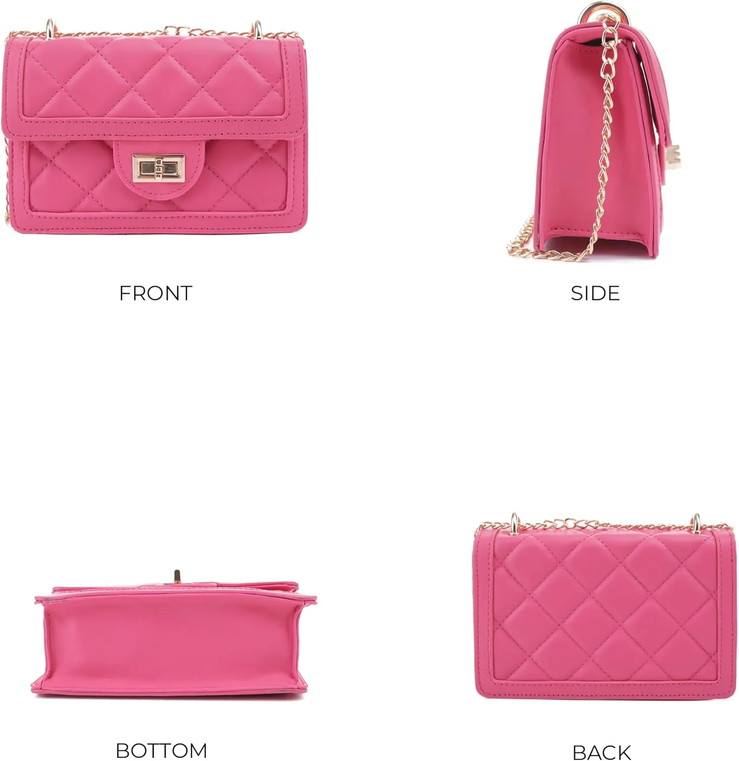 SG SUGU Small Quilted Crossbody Bag, Trendy Designer Mini Shoulder Bag, Phone Wallet Purse for Women