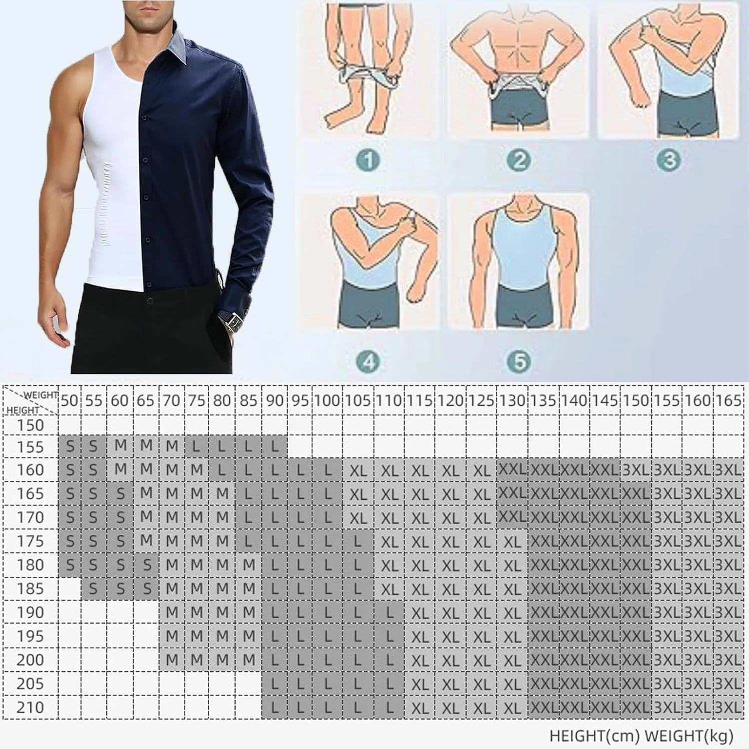 Shaperluv for Men, Upgraded Shaperluv Tank 2.0 Mens, Waterproof & Breathable & Quick Drying & Ultra Stretch