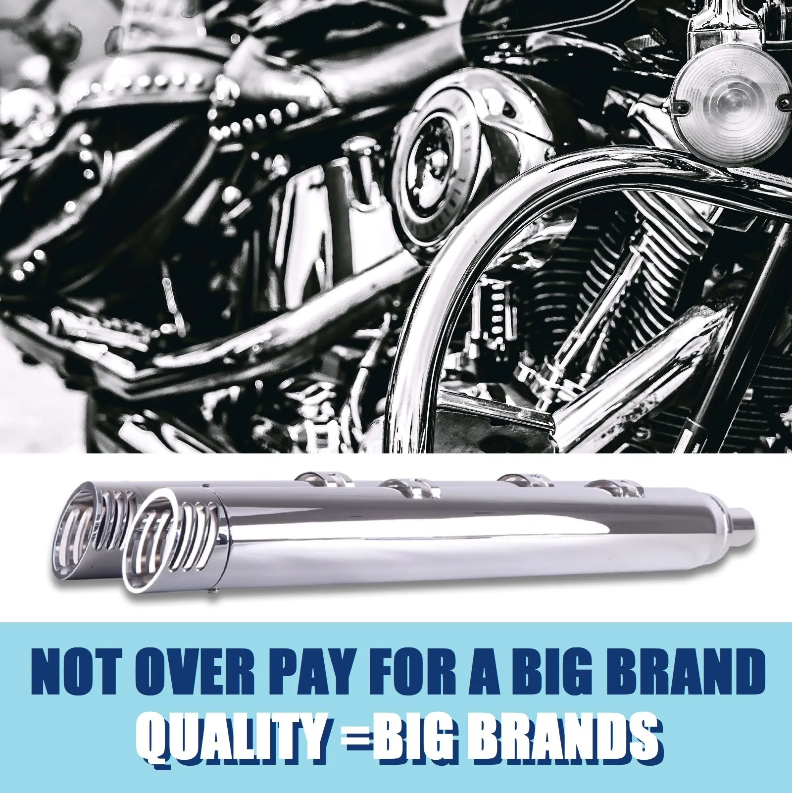 Sharkroad 4“ Slip On Mufflers Exhaust for Indian 2014-2024 Chief