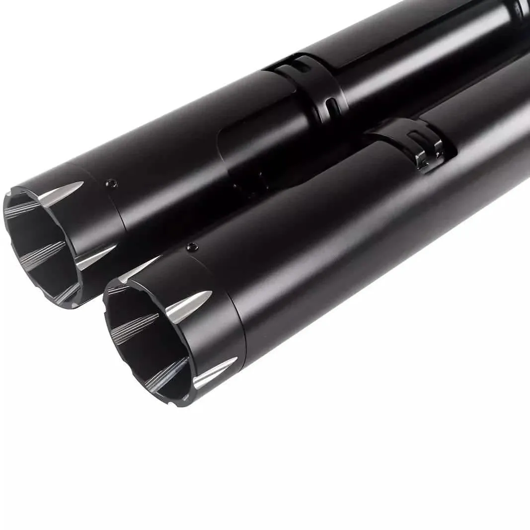SHARKROAD 4.5" Slip On Mufflers Exhaust for Indian 2014-UP Motorcycle Black