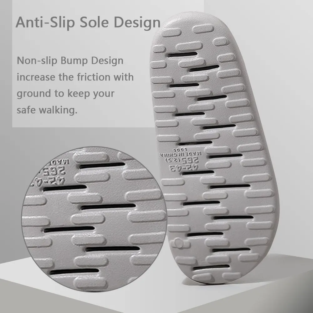 Shower Cloud Slippers for Women and Men Banthroom Drain Hole Slides Non-slip Quick Dry Thick Sole Comfy House Sandals