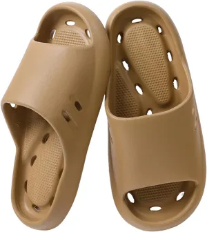 Shower Sandals Women Non Slip Men Massage Slide Sandals Soft Cushioned Anti-Slip Pool Slides Comfor Quick Drying Drain Holes Bathroom Slides Slippers