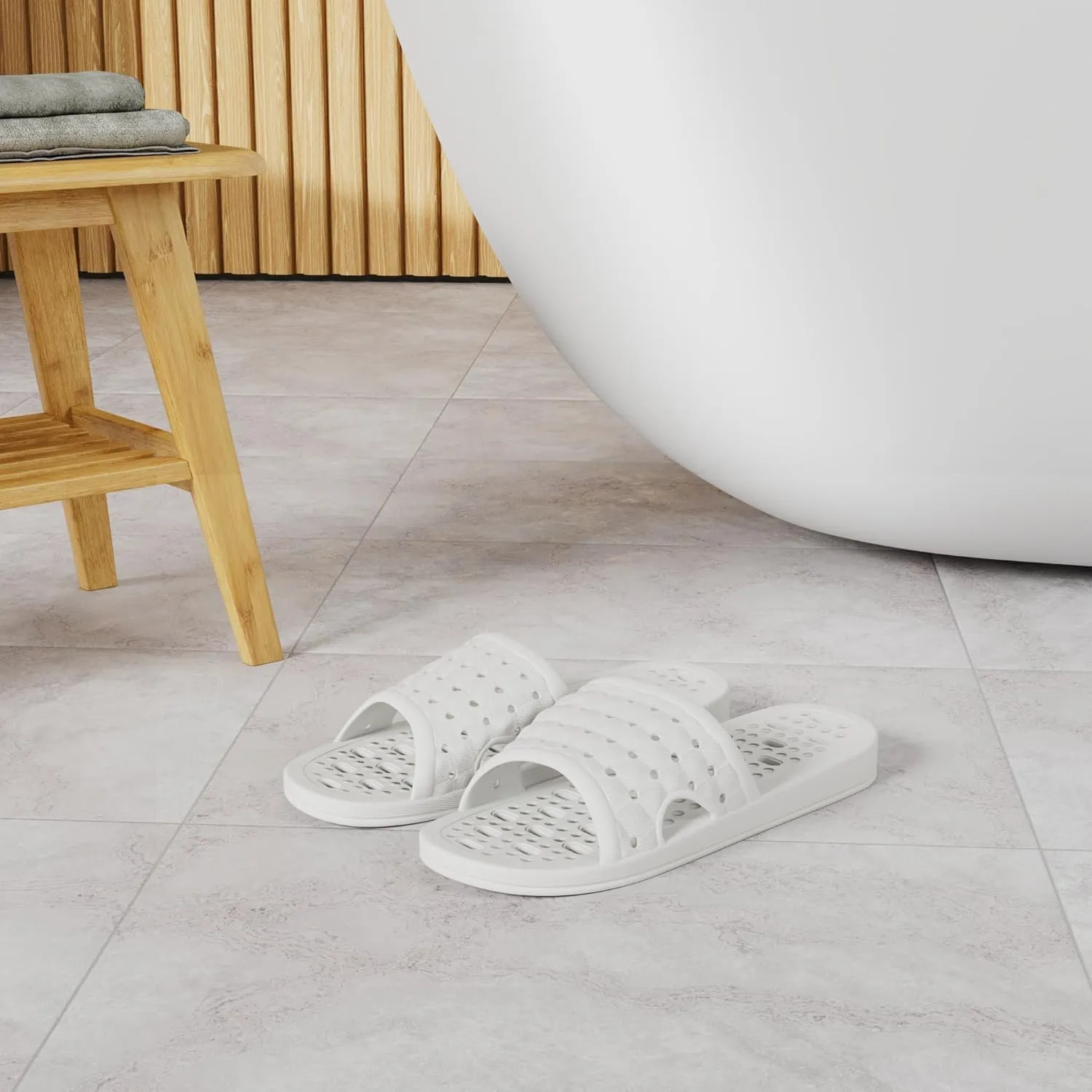 Shower Shoes Quick Dry Non-Slip Bathroom Slippers for Men Women Dorm Home Slides
