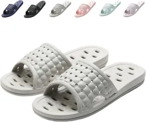 Shower Shoes Quick Dry Non-Slip Bathroom Slippers for Men Women Dorm Home Slides
