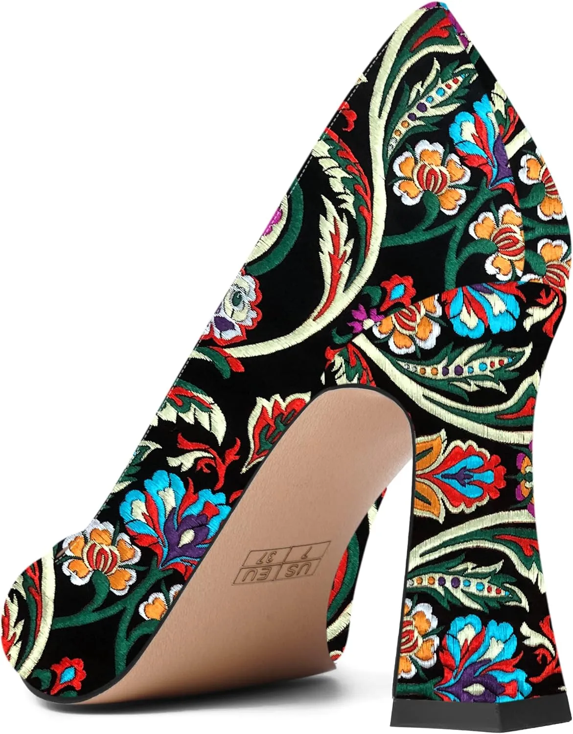 SHOWFOREST Womens Sexy Wedding Pointed Toe Slip On Patent Spool High Heel Pumps Shoes 3.3 Inch