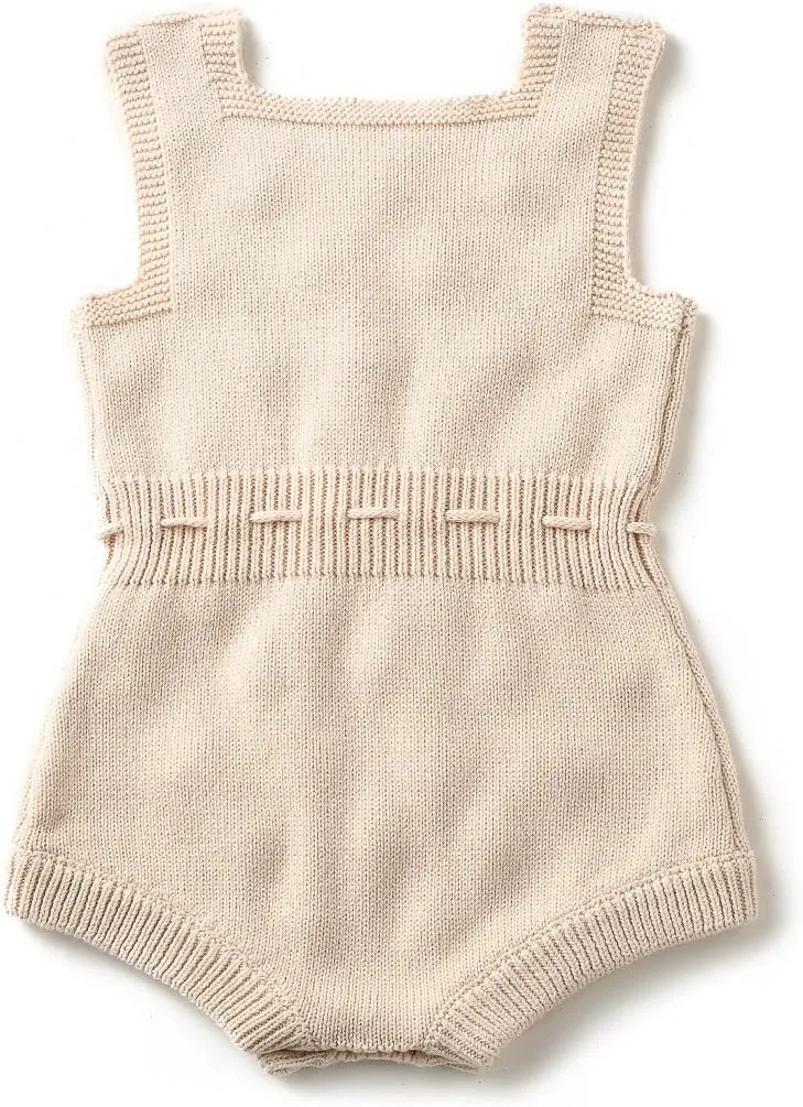 Simplee kids Baby Girl Kint Romper Fall Sleeveless Pompoms Rompers Newborn Little Girl Overall Jumpsuit Outfits
