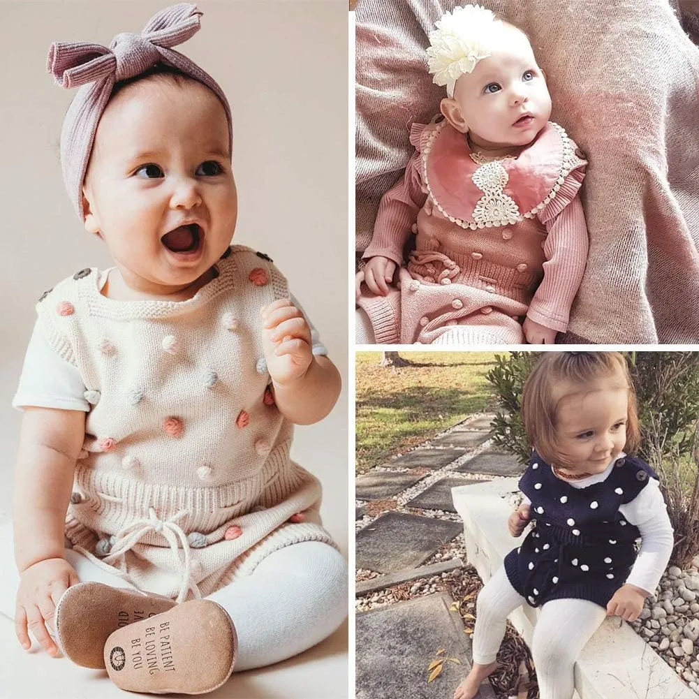 Simplee kids Baby Girl Kint Romper Fall Sleeveless Pompoms Rompers Newborn Little Girl Overall Jumpsuit Outfits