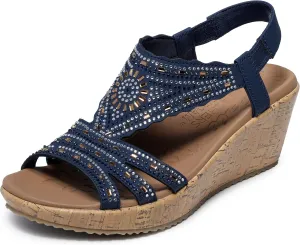 Skechers Women's Beverlee-Dazzling Charm Wedge Sandal