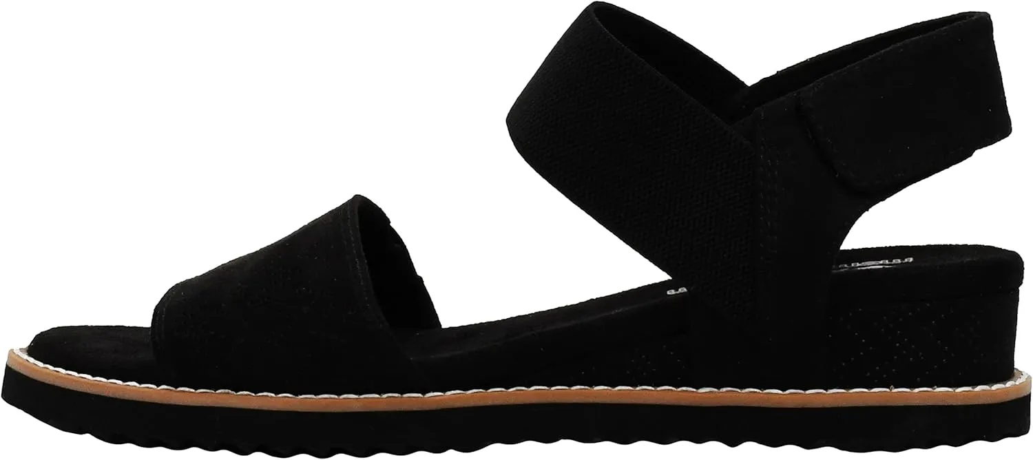 Skechers Women's Desert Kiss-Stretch Quarter Strap Sandal Flat