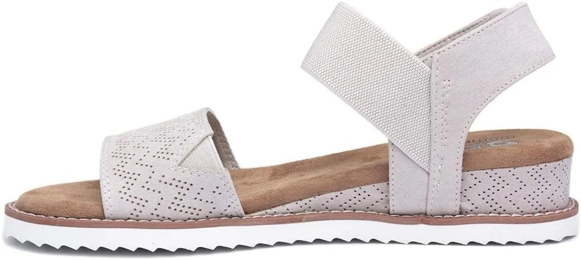 Skechers Women's Desert Kiss-Stretch Quarter Strap Sandal Flat