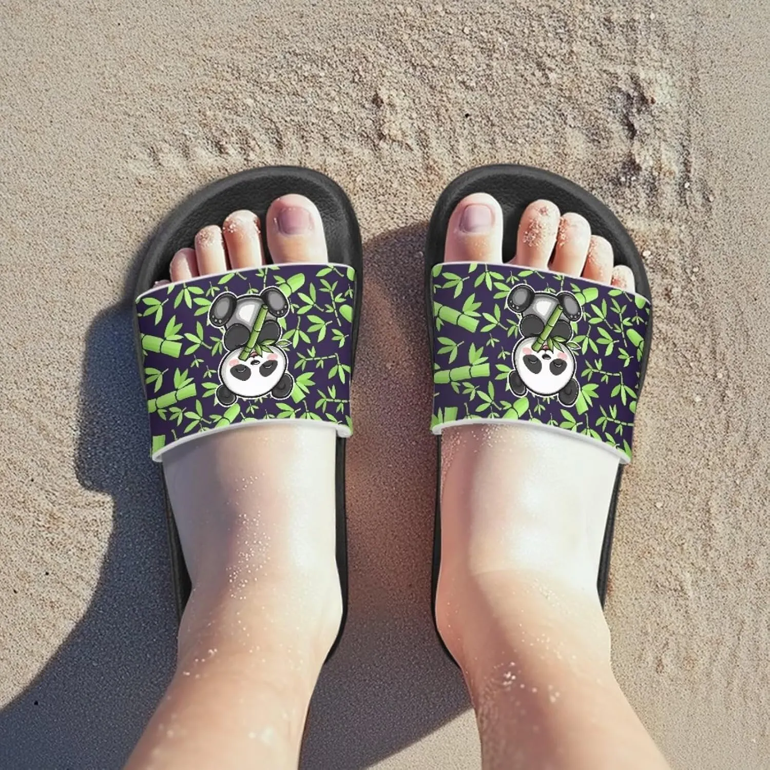 Slide Sandals for Unisex Child Soft Footbed Sandal Comfort Slip On Summer Slippers for Beach Pool