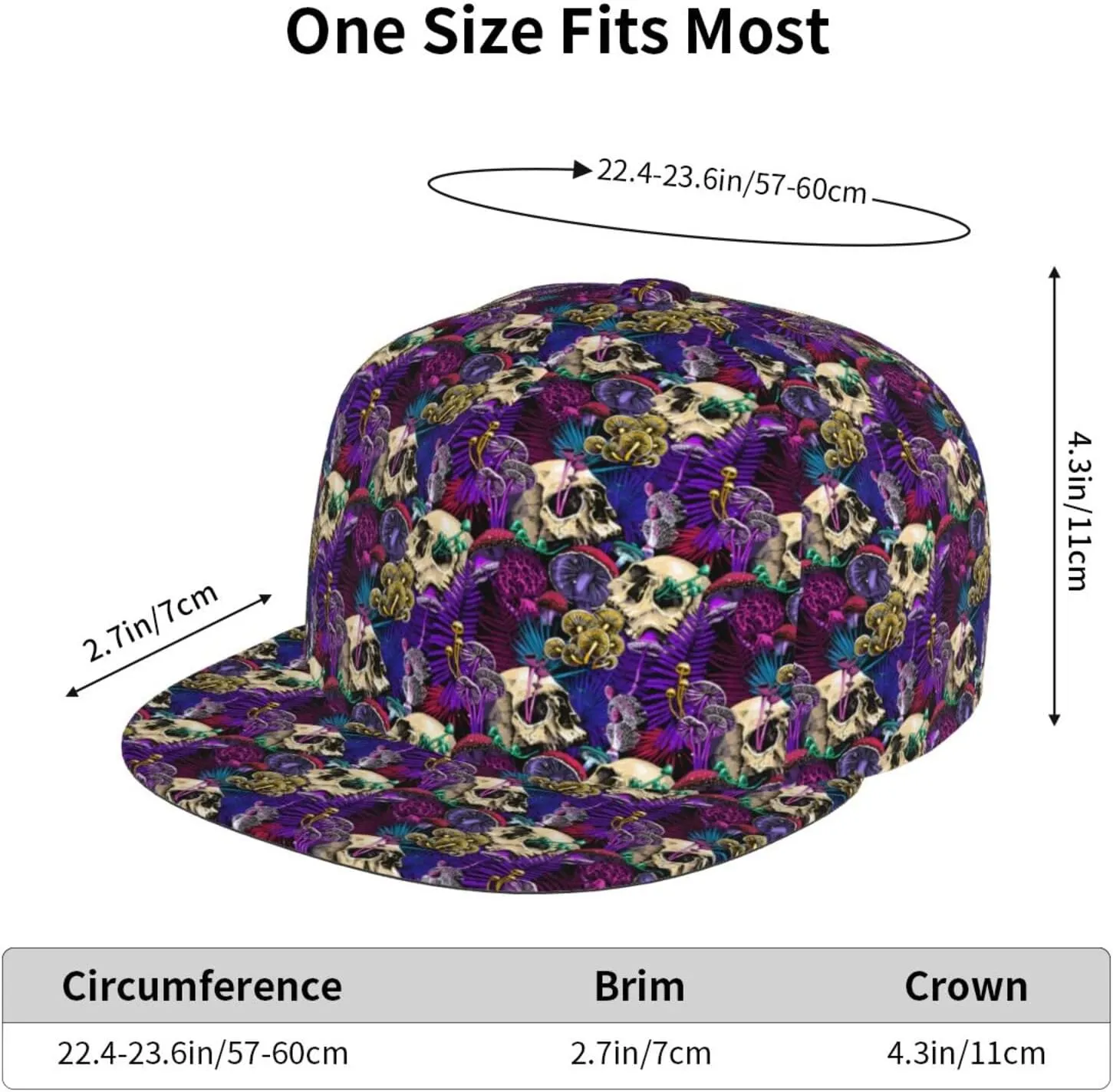 Snapback Hat for Men Women,Stylish Flat Bill Hat Baseball Caps Adjustable Flat Brim Hip Hop Baseball Hats